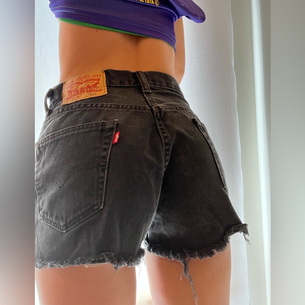 Black Levi Jean Shorts